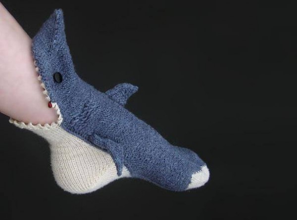 Shark Slipper Socks Fashion + Trends Funny 