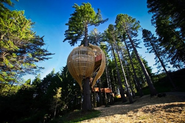 Stunning Tree House Restaurant Suspended 130-feet Above Ground Architecture + Interiors 