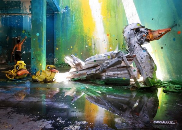Trash turned into Street Art by Artur Bordalo Street Art 