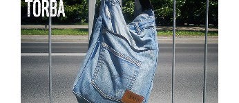 City Bag with old and Recycled Jeans