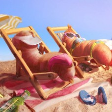 The Real Story of a sausage at the beach by Carlo Vogele