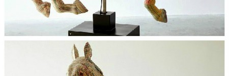 Reclaimed Skateboard Horse Sculpture by Haroshi