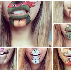 Amazing Cartoon Heroes Recreated on Laura Jenkinson Mouth Amazing Cartoon Heroes Recreated on Laura Jenkinson Mouth