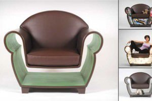Shelf or Lighting Functional Hollow Chair