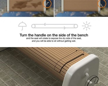 This Rotating Bench Always has a Dry Seat for You