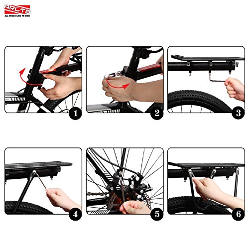 Arltb Aluminum Alloy Bike Carrier Rack Adjustable 110 L… Bike
